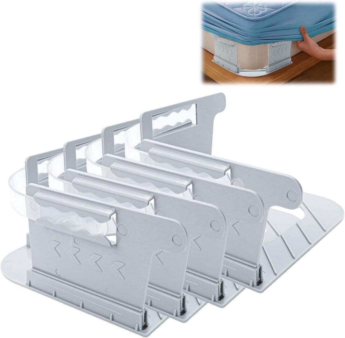 Bedlakenhouders - Transparant - Antislip en Stevig - Eenvoudige Installatie - Voor Alle Bedden