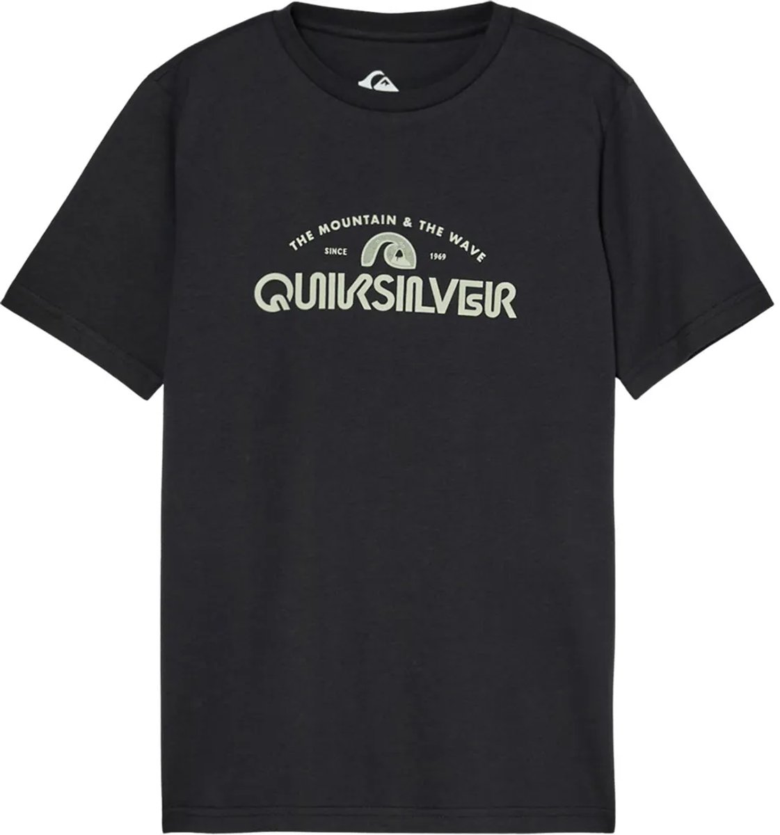 Quiksilver Evo Vista Logo T-shirt Met Korte Mouwen 14 Years Jongen Zwart