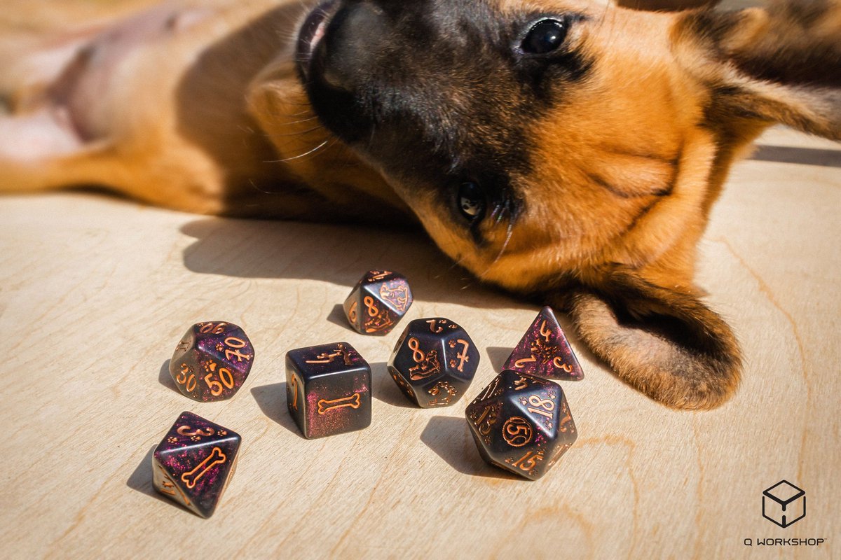 Q-Workshop dobbelstenen set honden Luna - educatief spel multicolor.