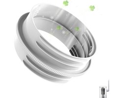Verpakking van 1 stuk - Airconditioning slangconnector - Universele aansluiting voor airconditioning uitlaatslang - Uitlaatpijpconnector - Connector - ABS-materiaal - Links- en rechtsdraaiend - Geschikt voor slangverlengstukken van 130 tot 150 mm-Wit