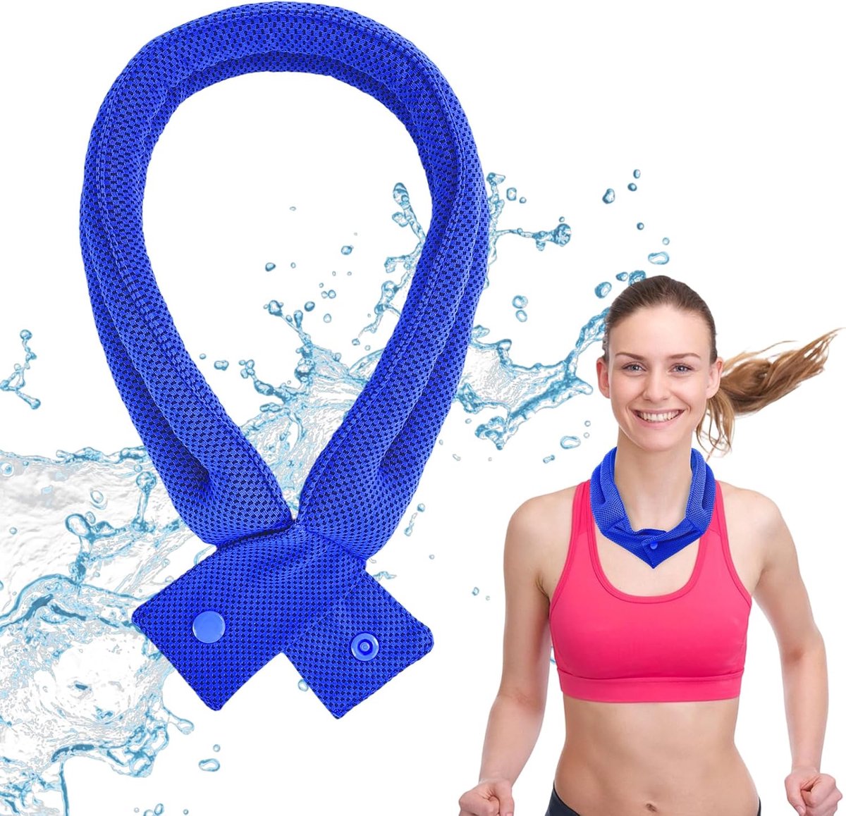 Verkoelende nekband/hoofdband - Verkoelende Nekband Geschikt Voor Dames & Here - Koelsjaal - Herbruikbaar & Wasbaar - Opvliegers - Koelring Geschikt Voor de nek - Koelband Geschikt Voor Nek bij Hitte - IJsring Geschikt Voor de nek