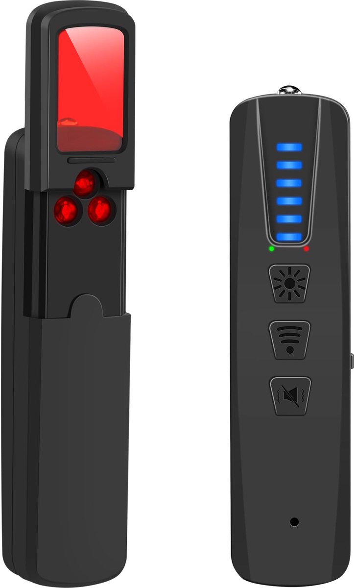 carmdering - Anti Afluisterapparaat - Spy Camera Detector - Draagbare Signaaldetector - 4-in-1 Detectiemodi - 5 Gevoeligheidsniveaus - ABS Kunststof - Compact Ontwerp - Bescherming Privésfeer - 1 Stuk