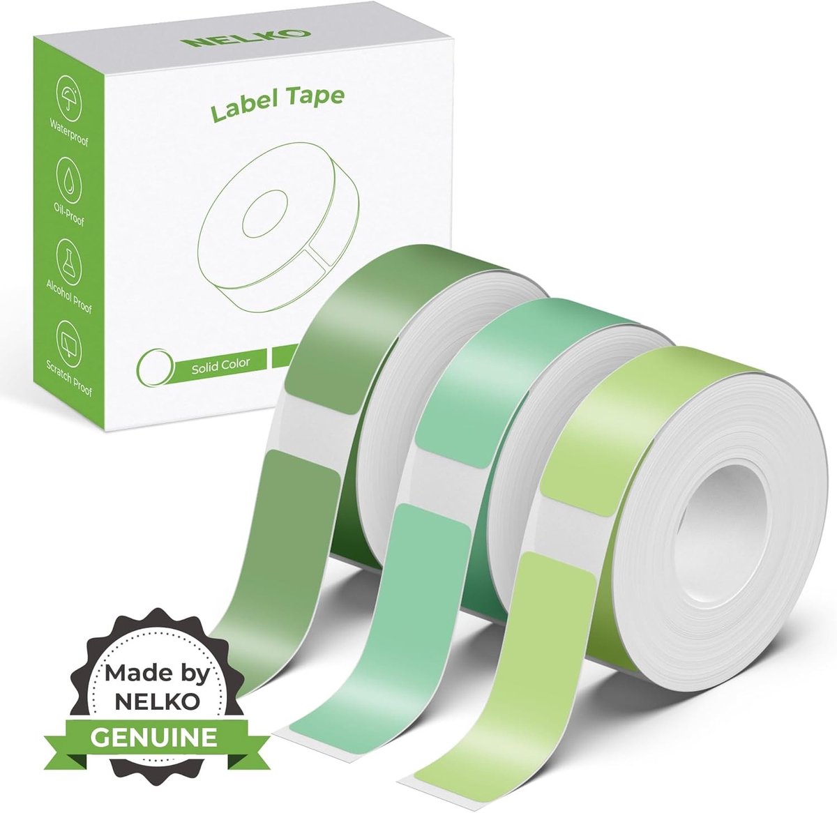 Label Maker Tape - Lichtgroen - Aangepast Label Print Papier - Standaard Gelamineerde Etikettering - Voor Diverse Toepassingen