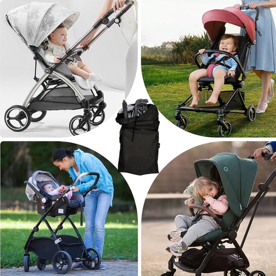 Kinderwagen Reistas - 114x33x50cm - Stofhoes - kinderwagentas - Draagbaar - voor vliegtuig, outdoor, reizen — afbeelding 2