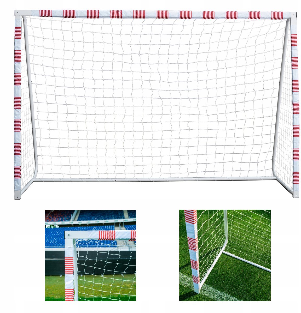 Voetbaldoel 3x2m Staal 60mm RVS Net Inclusief
