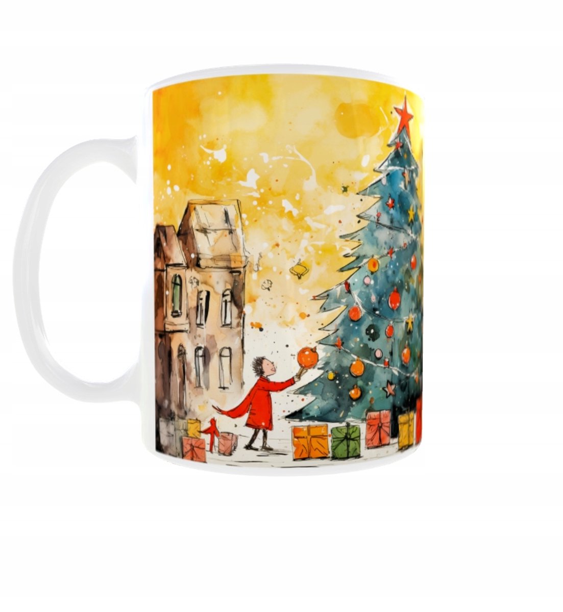 Kerst Mok 300ml - Feestelijke Kerstboom Design