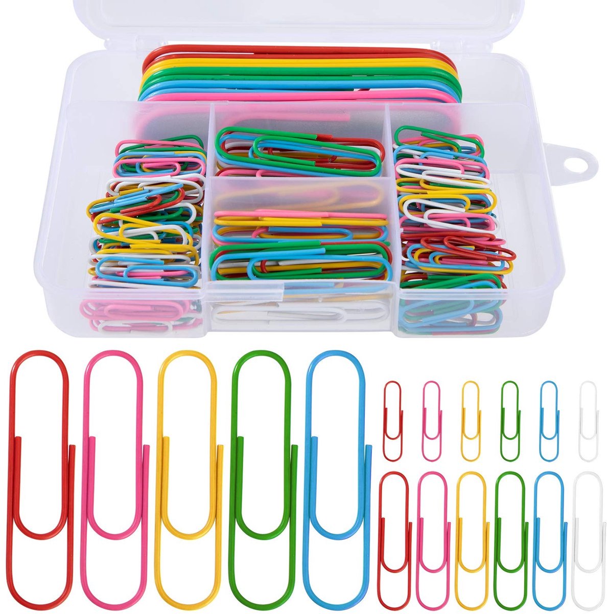 Solidchoice - Set van 250 Assortiment Kleurige Paperclips