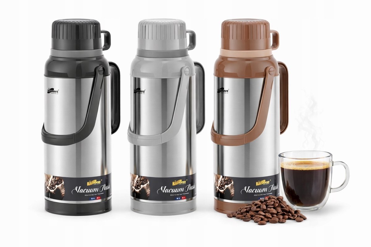 Thermoskan 1.8L met glazen binnenfles - Ideaal voor koffie en thee