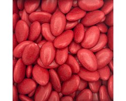Vanparys Suikerbonen Glanzend Rood - Chocolade Dragees Pure Chocolade - 1 kg - Doopsuiker, Geboorte en Babyshower