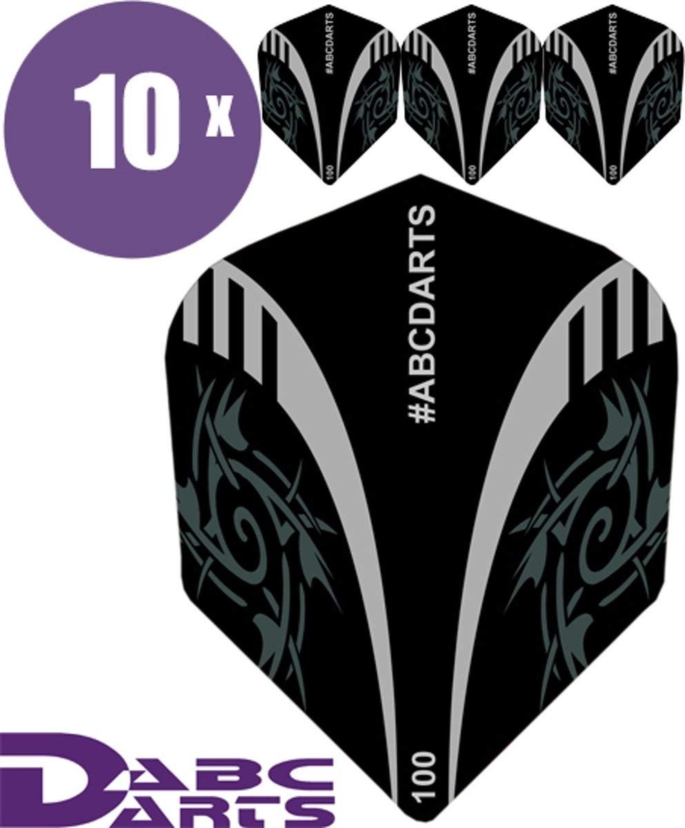 Solidchoice - Tribal Dart Flights in Zwart/Zwart - 10 Sets