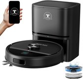 TONIHOMI® R8 - Robotstofzuiger met dweilfunctie - Automatisch legen - Robotstofzuiger met laadstation - LDS Laser navigatie - Met app - Zwart