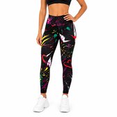 Painted Love Legging - Zwart - Graffiti - Hartjes - Sport