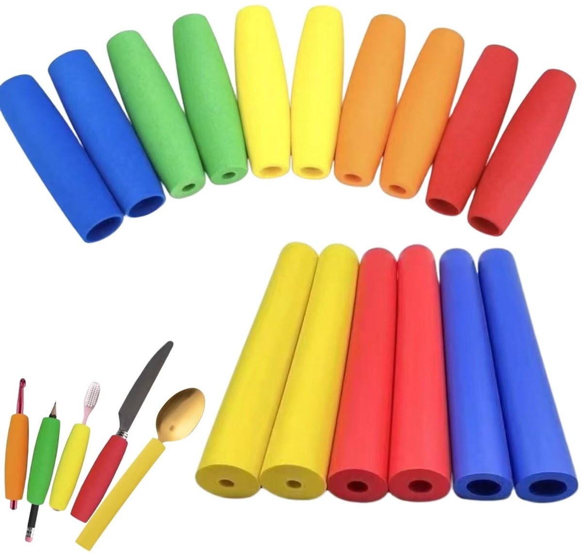 Solidchoice - Foam Grip Tubing - 16 Stuks Grip Hulp voor Ouderen en Gehandicapten