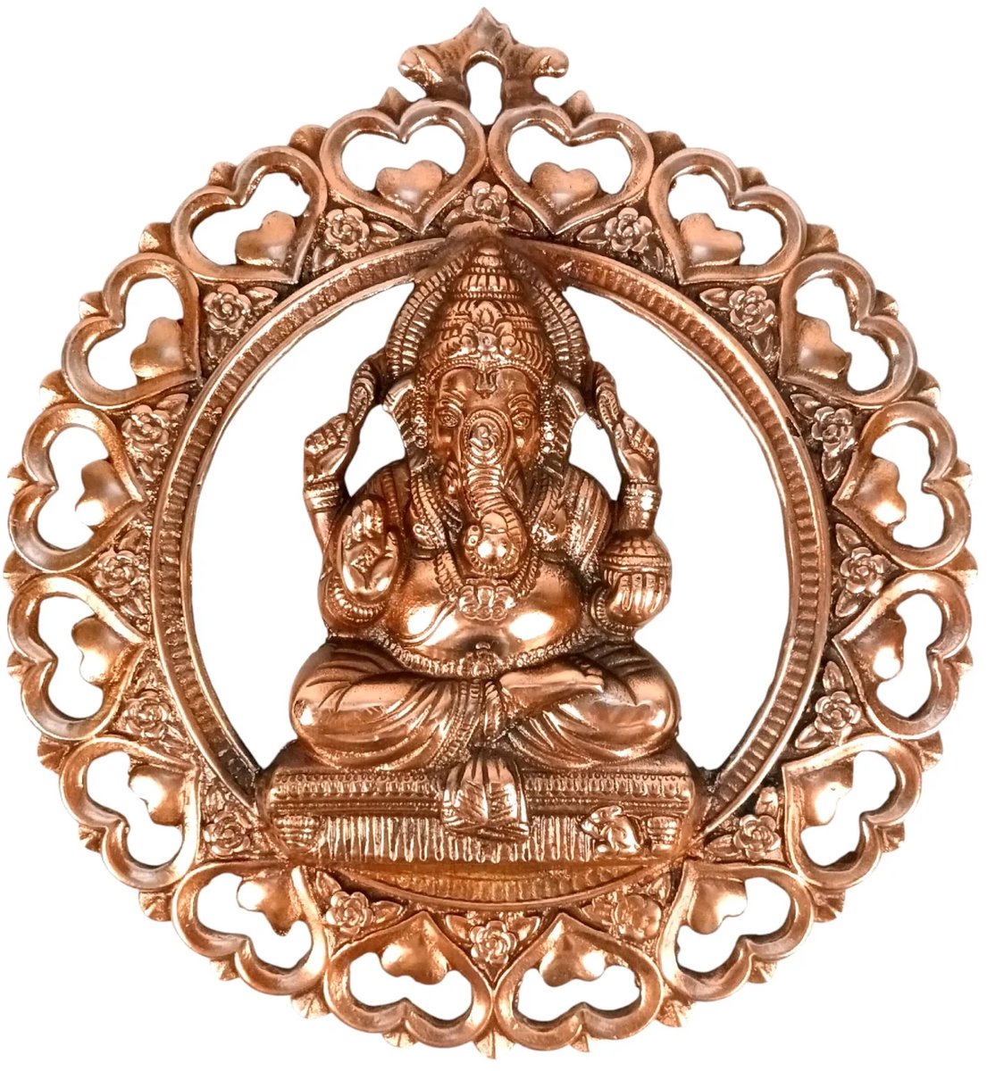 N3 Collecties Ganesha wanddecoratie van legering voor thuis-33 cm