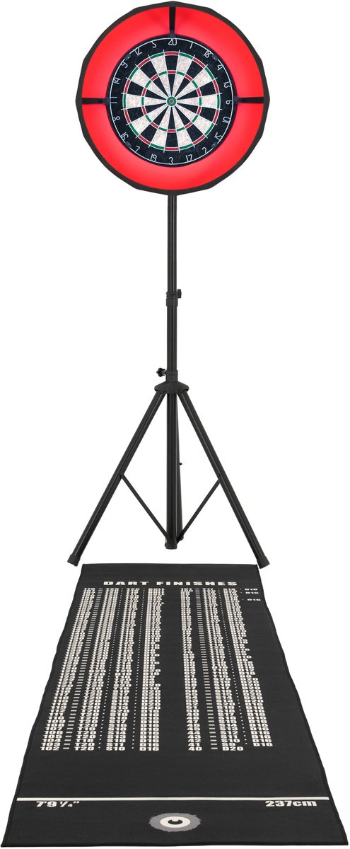 Dartset - verstelbaar statief - led ring - herstellende surround