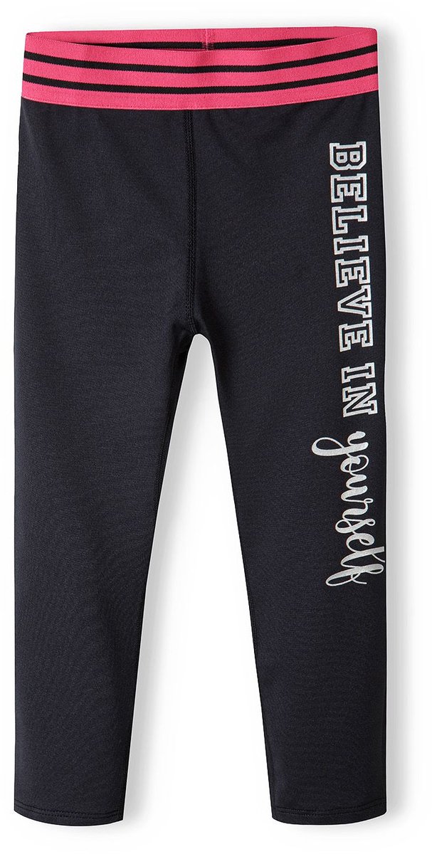 Minoti Believe meisjes legging - sportlegging met slogan print