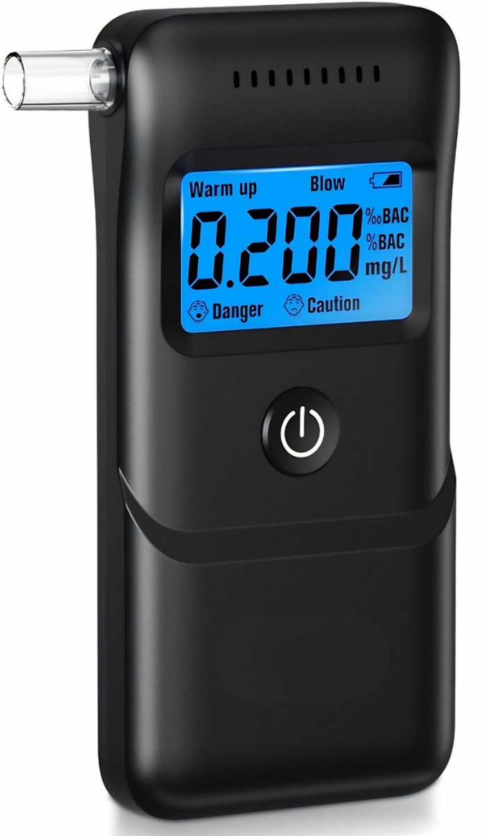 Ploutos® Alcohol Tester - Alcohol Testers - Alcoholtesters - Zwart - 24cm x 9cm x 4cm