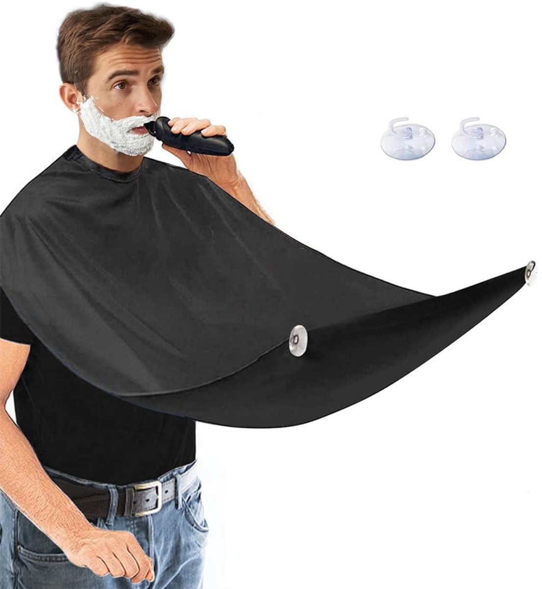 Claoner Baardschort - 107x67cm - Cadeau voor mannen - Kerstsokvulling - Zwart