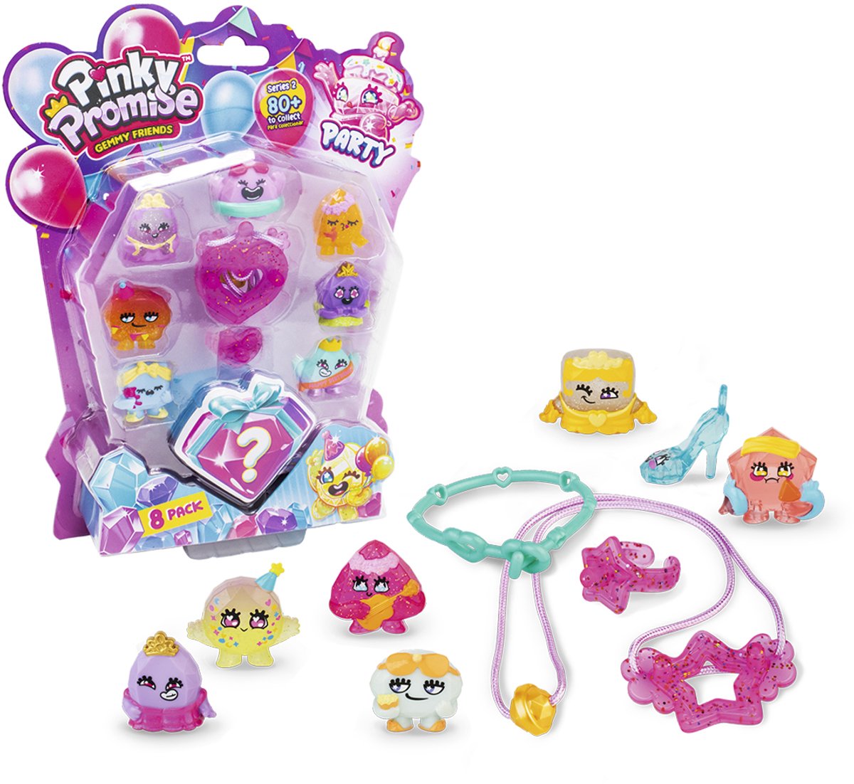 Pinky Promise - Gemmy Friends Party - Figuurpakket 8 Eenheden - Series 2 - 80+ to collect!
