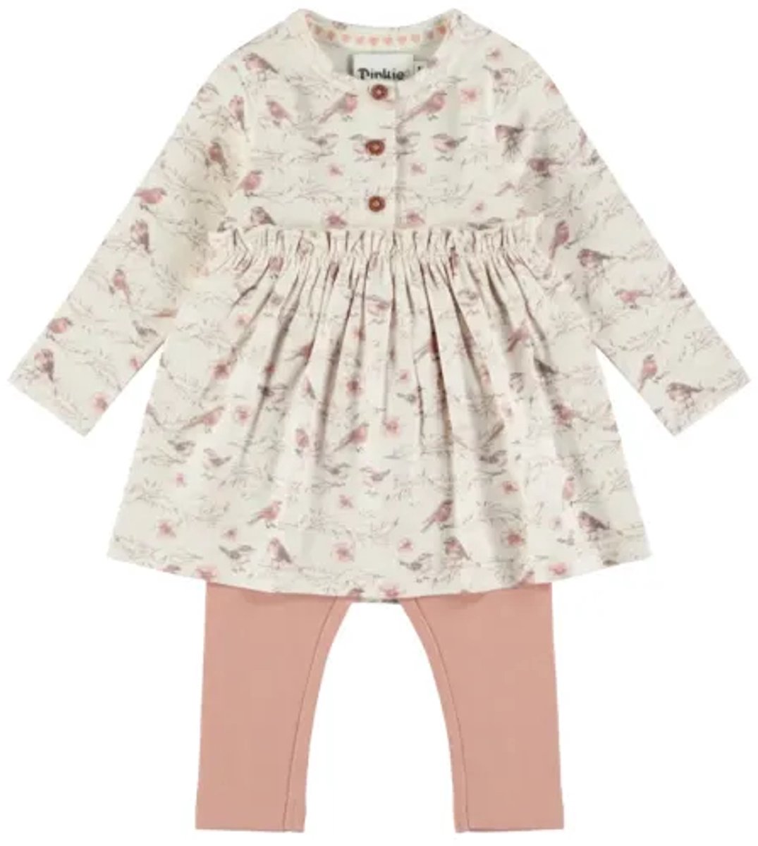 Dirkje baby kleding set: Jurk en Legging Misty rose maat 62