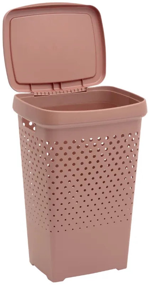 Kunststof wasmand met deksel 70 liter Five® - Groen - Met deksel