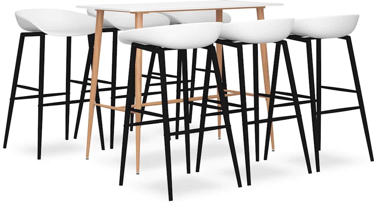 vidaXL - 7-delige - Barset - wit