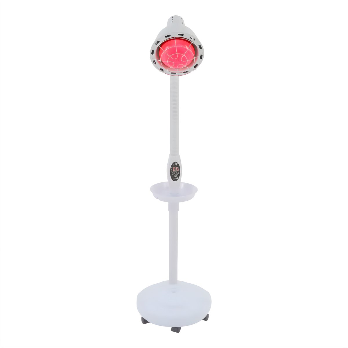 275W Infrarood Warmtelamp – Voor fysiotherapie en pijnverlichting – 360° draaibaar met één kop en afstandsbediening – Kleur: White, 220V