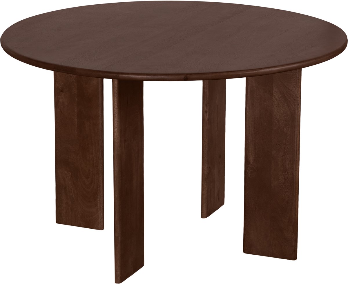 Lewis & Loft Eettafel Lila -Rond ⌀120 - FSC®-gecertificeerd mangohout - Bruin