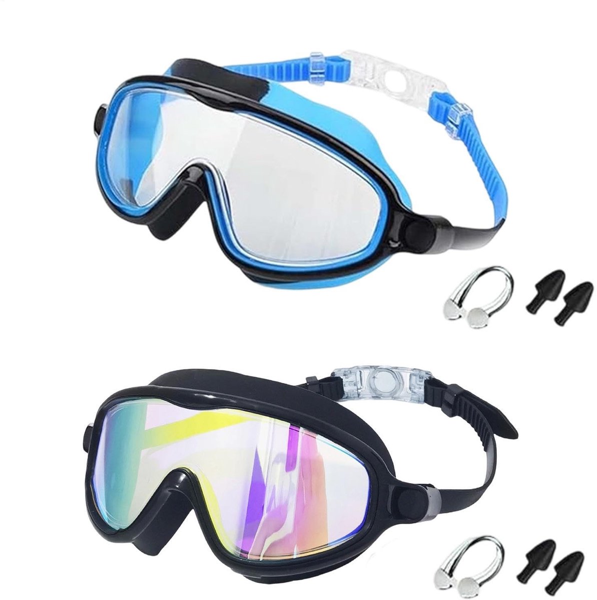 Solidchoice - Zwembril Voor Kinderen - Anti-Condens Met Neusklem & Oordopjes Voor Snorkelen