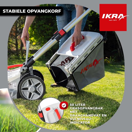 IKRA elektrische grasmaaier IERM 2043 T, 2.000 W, maaibreedte 43 cm, inclusief reservemes — afbeelding 4