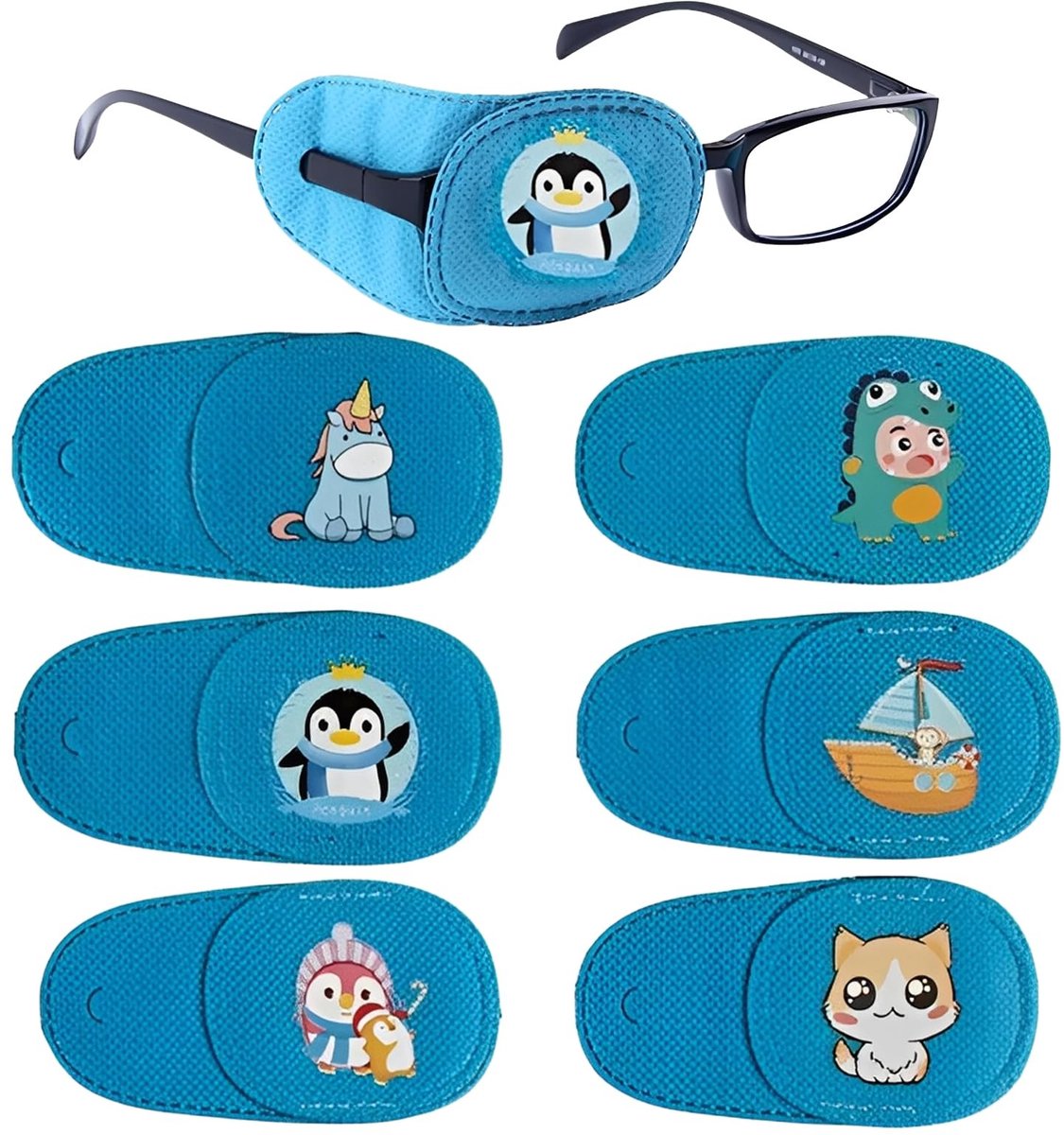 Solidchoice - Set van 6 Oogkleppen voor Draagcomfort met Patronen