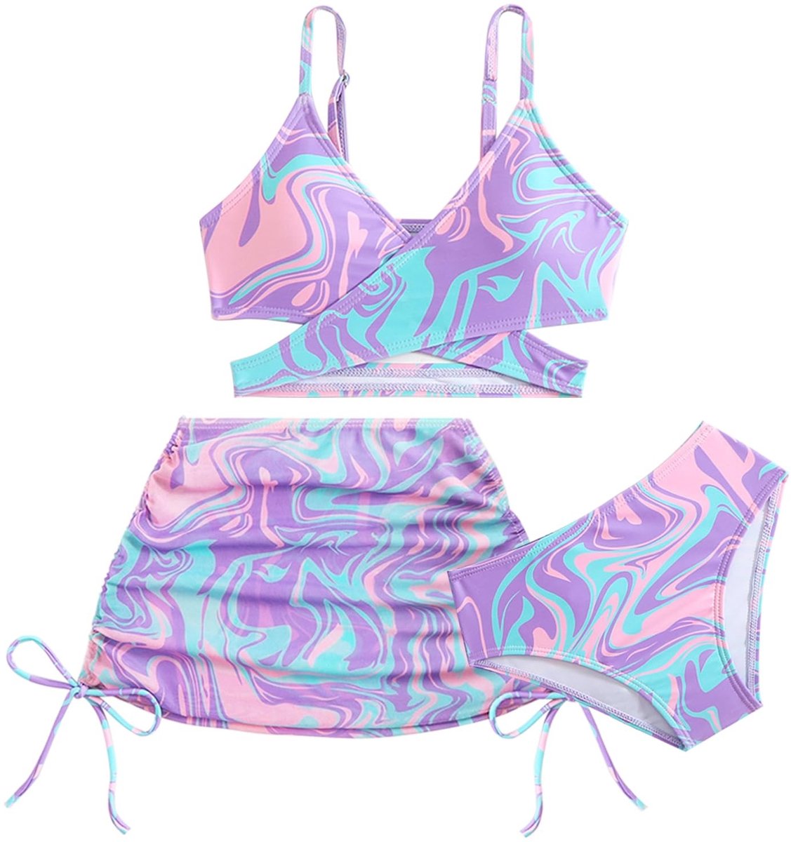 Solidchoice - Meisjes Bikini Set met Tulle Rok voor de Zomer