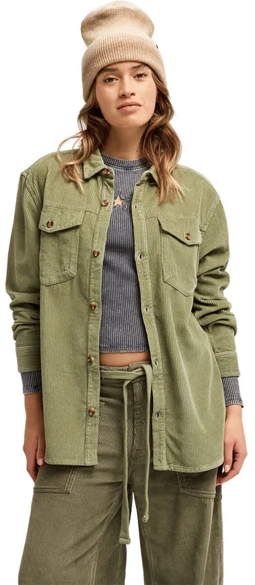 Roxy Let It Go Overhemd Met Lange Mouwen Groen S Vrouw