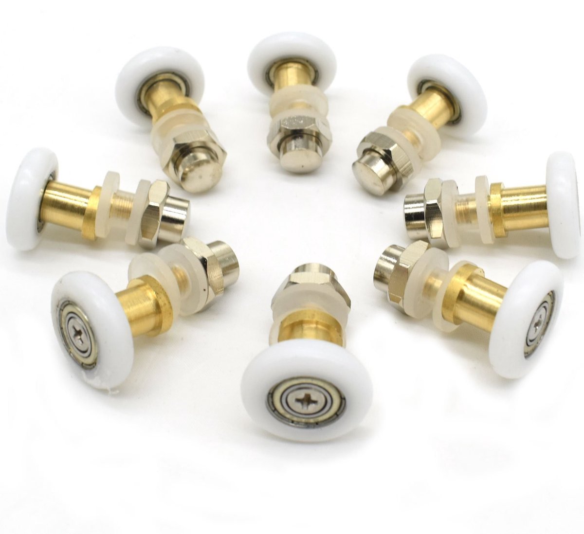 Solidchoice - Vervangende Wielen voor Douchecabinedeur, 20 mm, 8 Stuks