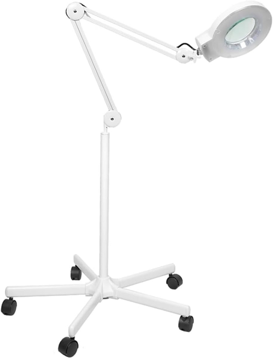 ZRNS® Loeplamp met Rolstatief - Staande Vergrotingslamp - Vergrootglas met LED
