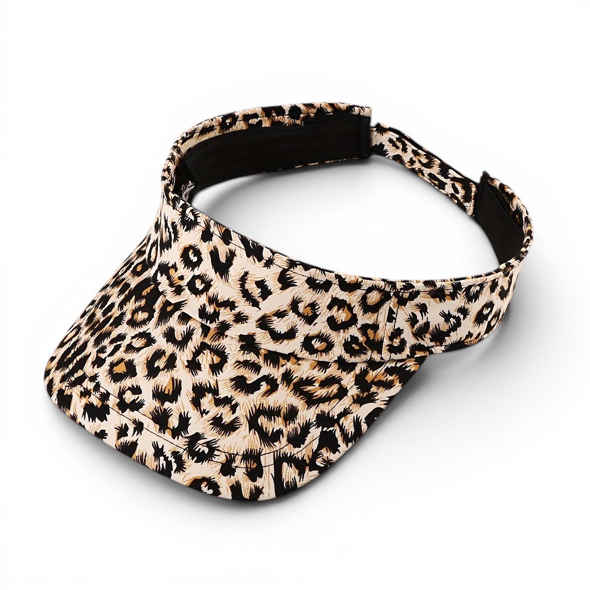 Zonneklep - Luipaard Beige | Polyester | Klittenbandsluiting | 54-59 cm | Fashion Favorite