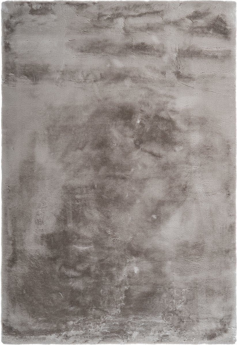 Padiro hoogpolig shaggy vloerkleed 60 x 110 cm - taupe - modern effen design - geschikt voor vloerverwarming - van polyester