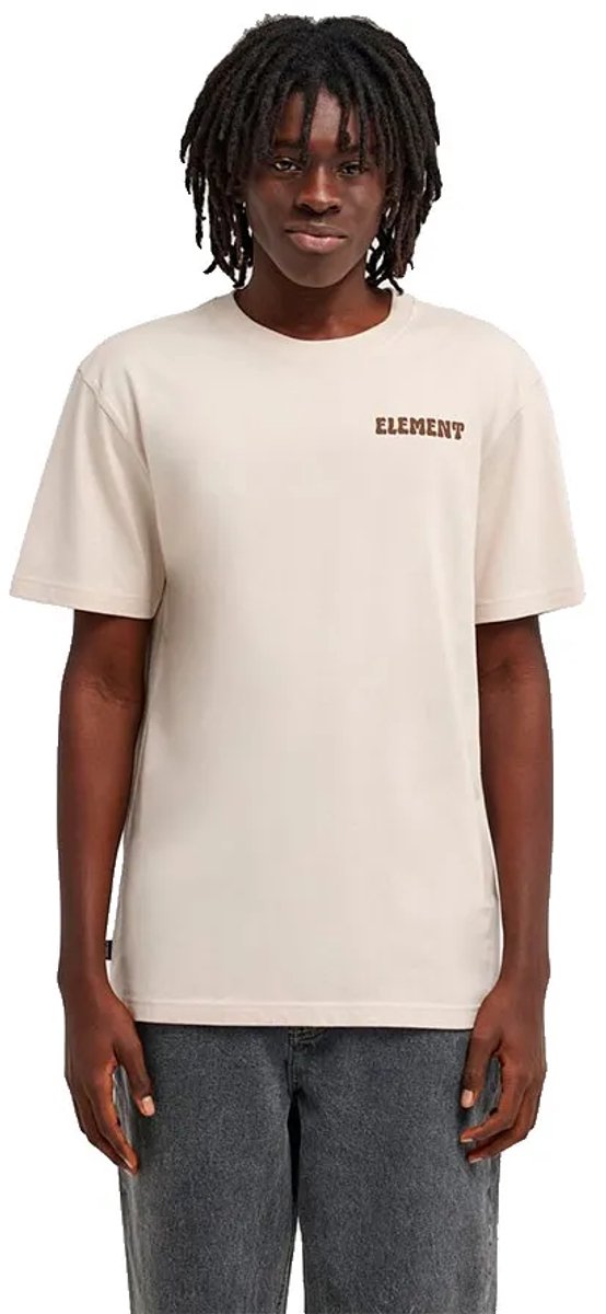 Element Pleasure T-shirt Met Korte Mouwen M Man Oat Milk