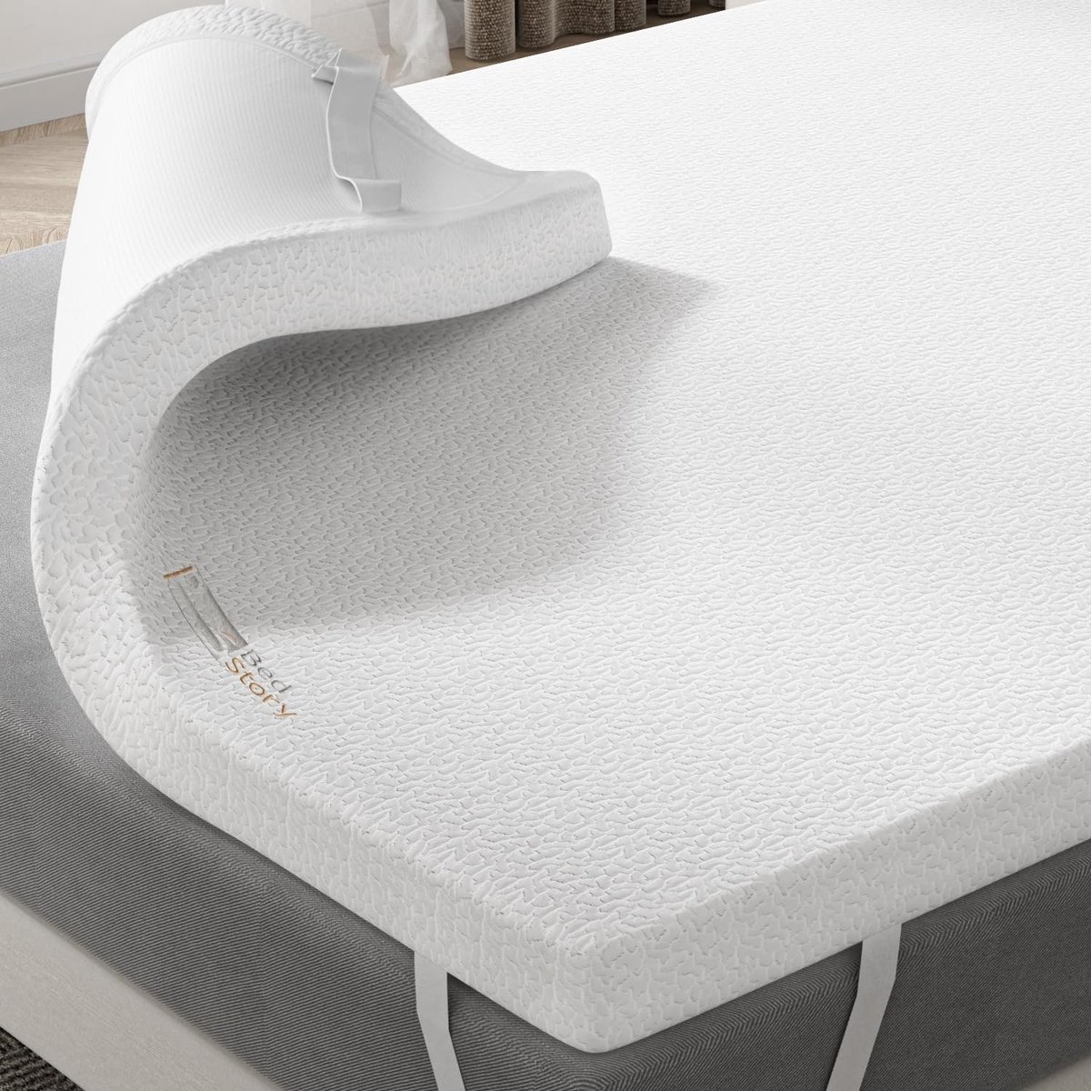 Solidchoice - 6 cm Traagschuim Matrasbeschermer 180 x 200 cm