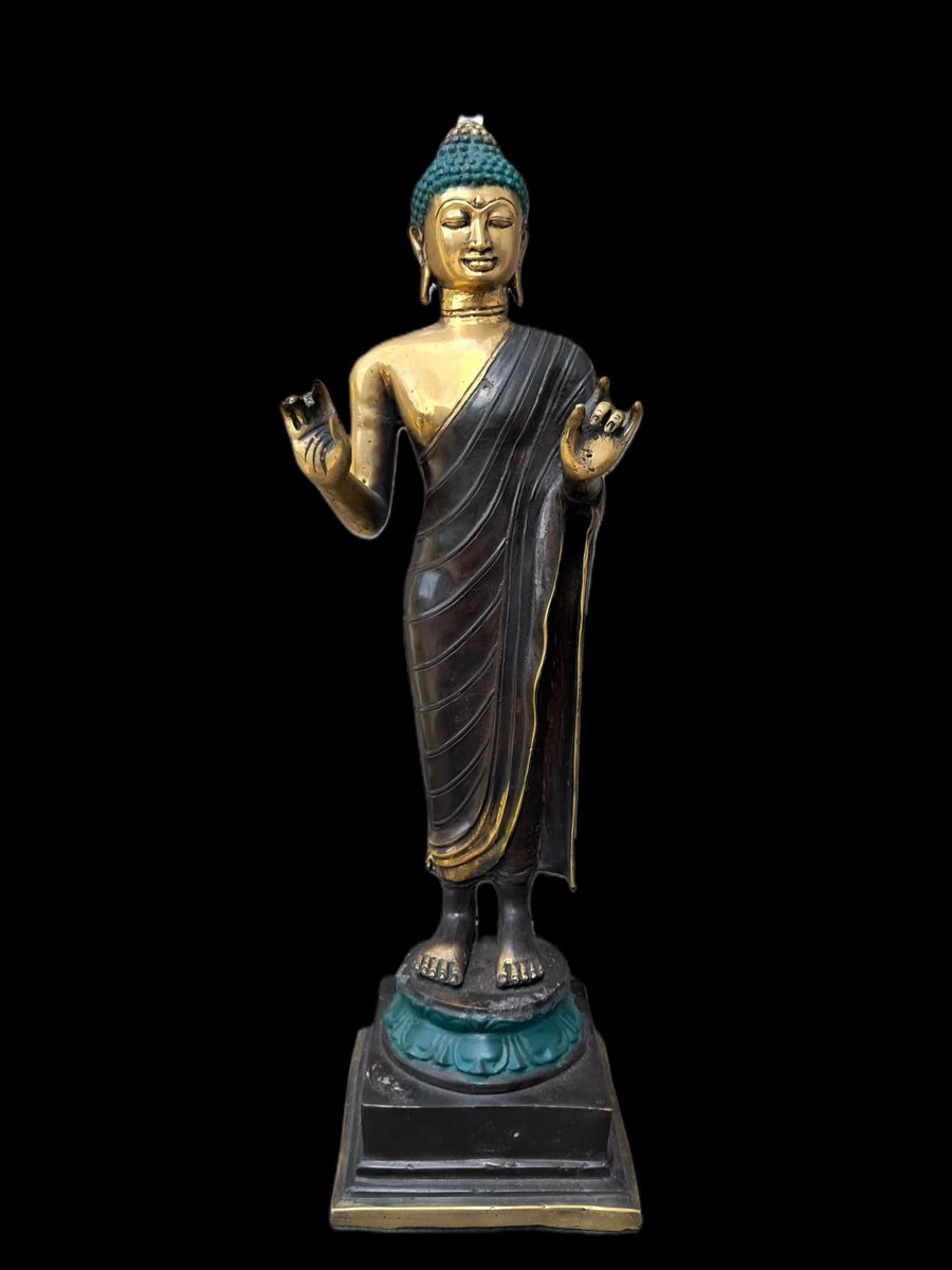 Statue en bronze de Bouddha/Karana mudra/Asie/45 cm/Décoration zen
