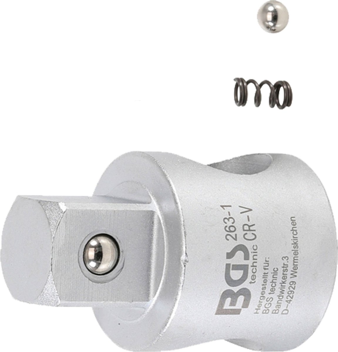 BGS Glijgreepadapter voor verlengstukken uitgaande buitenvierkant 20 mm (3/4") - 263-1