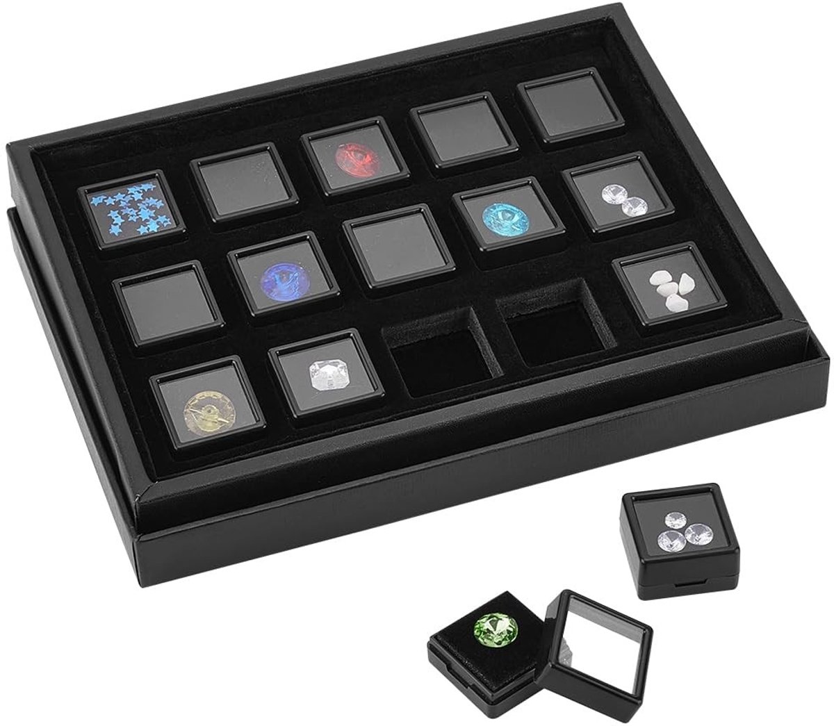 Solidchoice - Decoratieve Sieradenbox met Transparant Venster voor Edelstenen