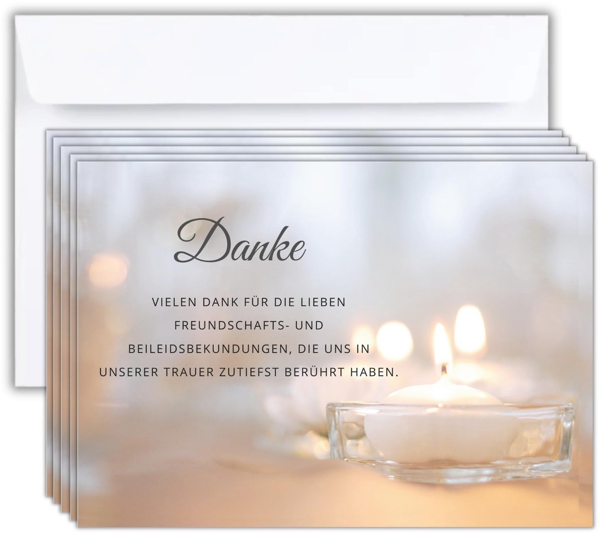 Solidchoice - 75 Witte Rouwkaarten en Enveloppen - Matt Kwaliteit Papieren Postkaart