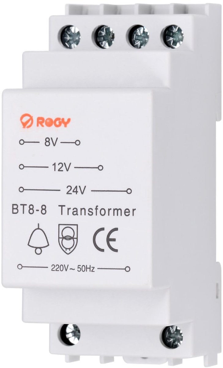 Solidchoice - Deurbeltransformator voor Gestandaardiseerde DIN-Rail 220V
