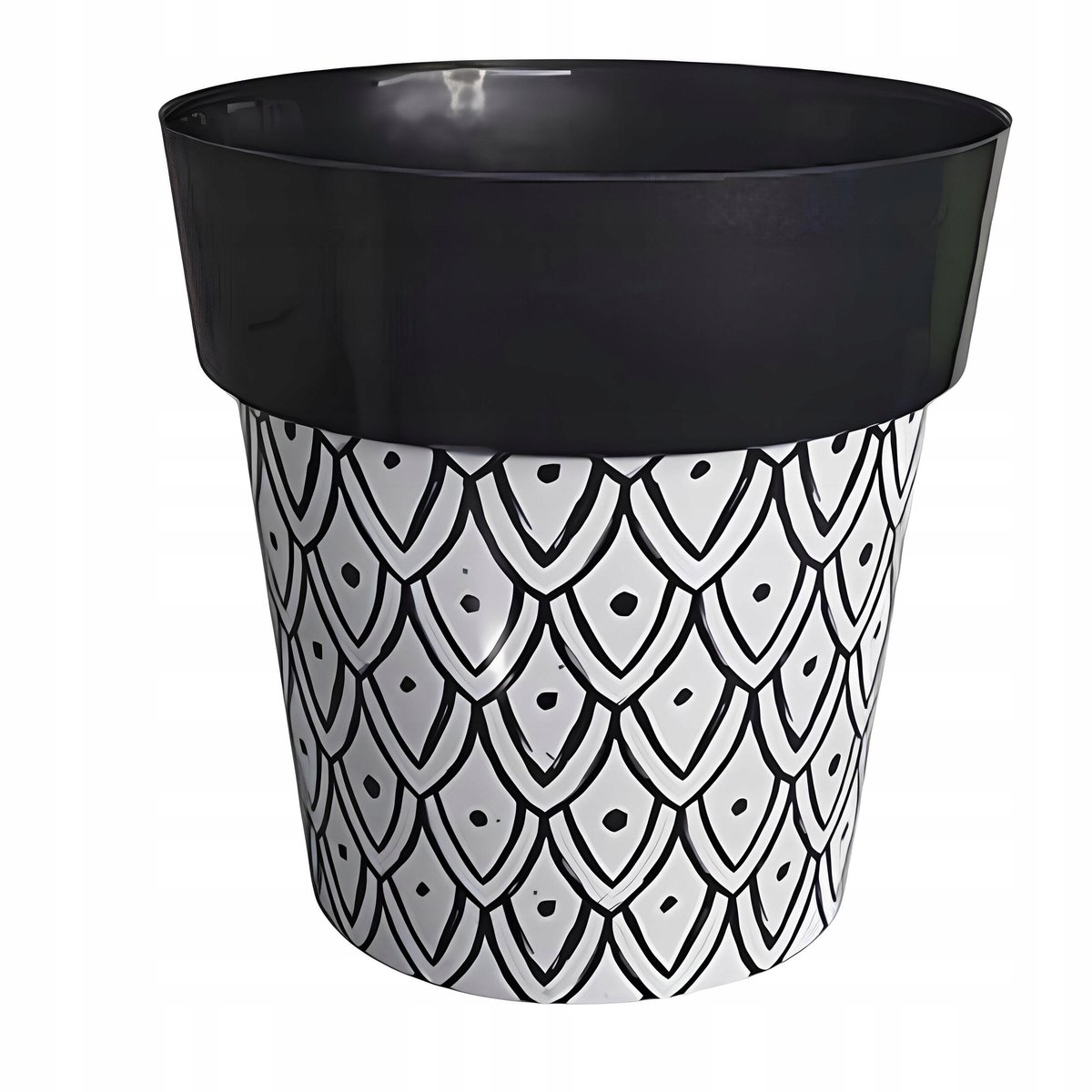 Compacte Ronde Tuinbloempot 25cm - Zwart