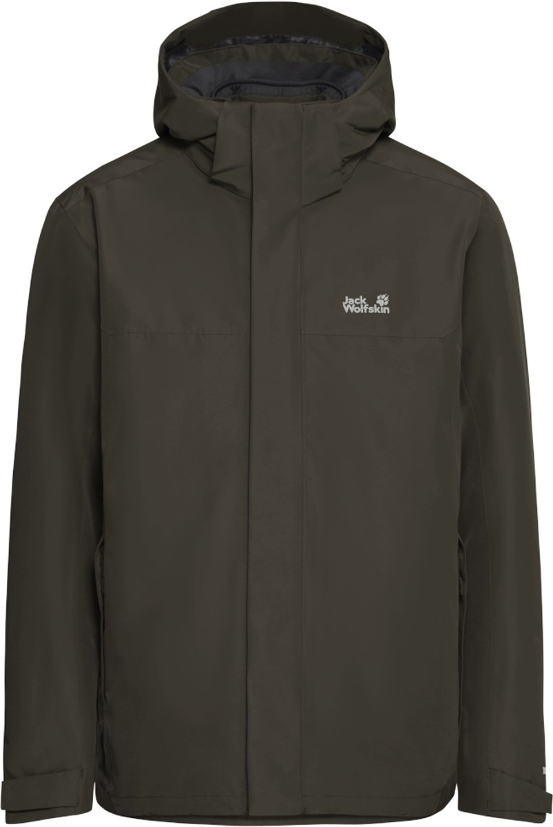 Jack Wolfskin STONELITE 3IN1 JKT M Heren Outdoorjas - obsidian moss