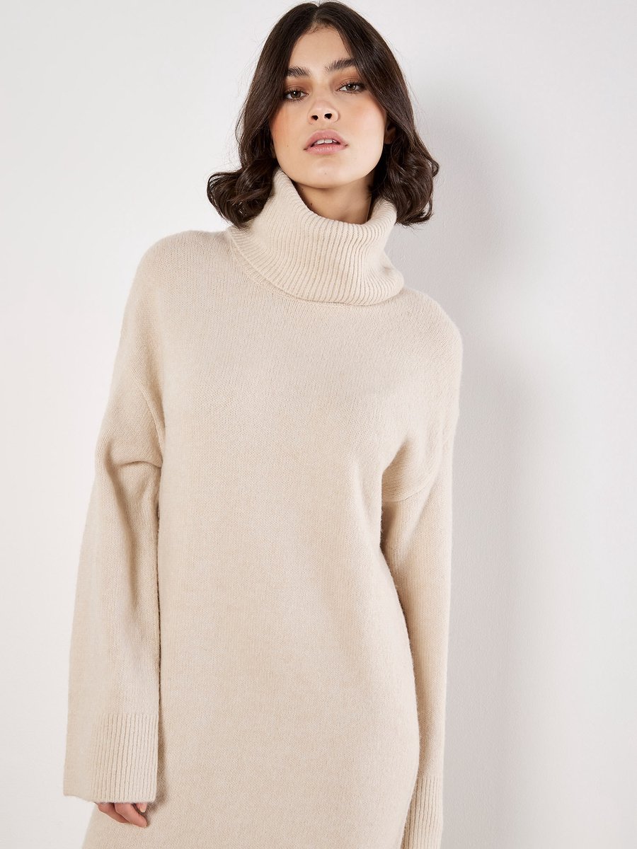 Maxi-jurk met coltrui