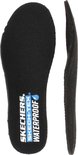 Zwarte binnenzool met 'Skechers Skech-Tex Waterproof' opdruk.