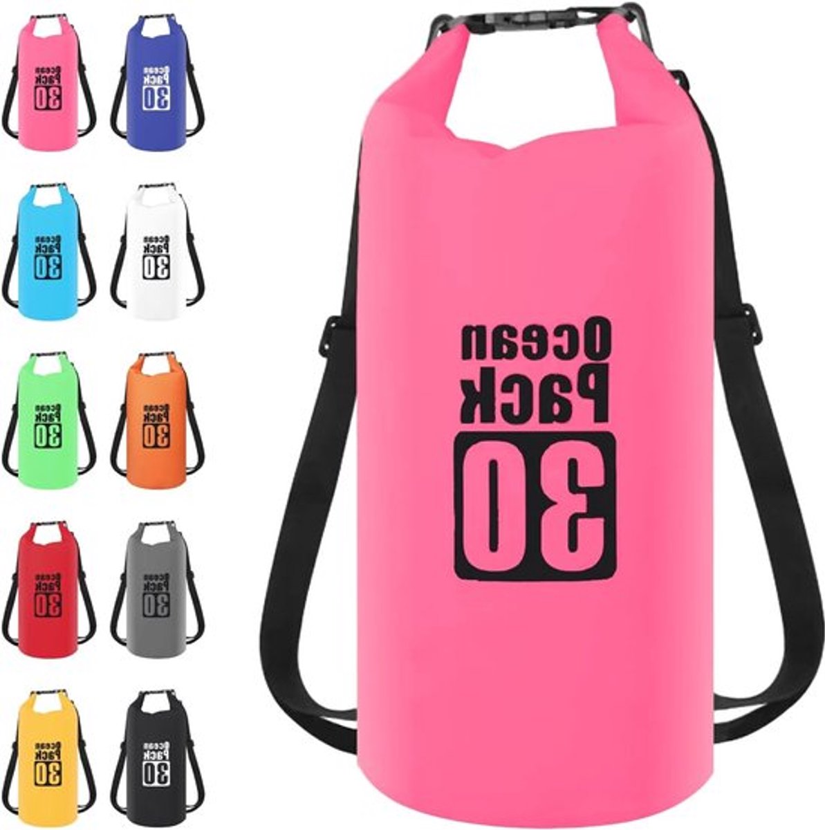Waterdichte droogzak met verstelbare schouderriem voor vissen, varen en kamperen - 2L/5L/10L/20L/30L/40L