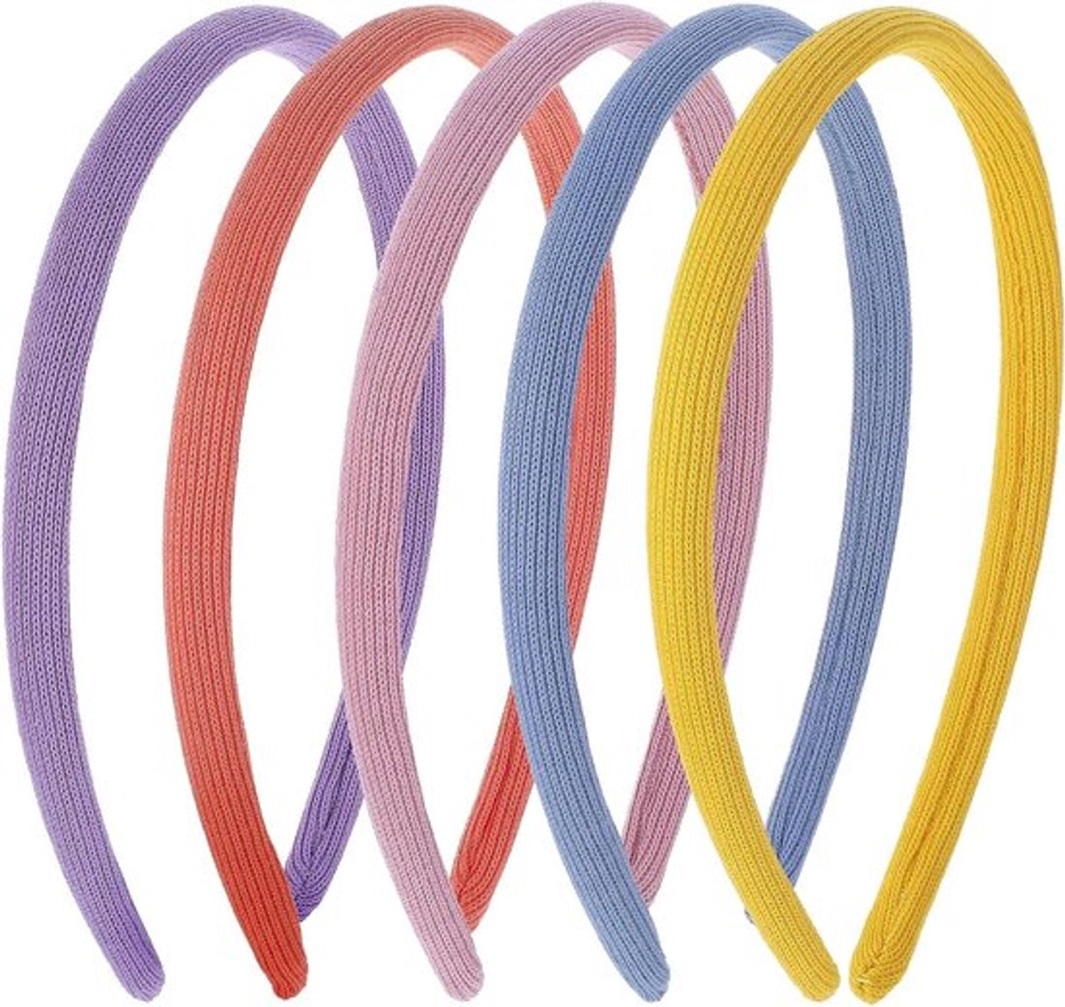 Set van 5 Satijnen Haarbanden voor Meisjes en Vrouwen - Antislip, Multikleurige Haaraccessoires voor Stijlvolle Looks